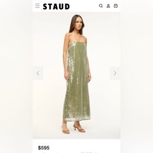 Green sequin “casey” staud dress